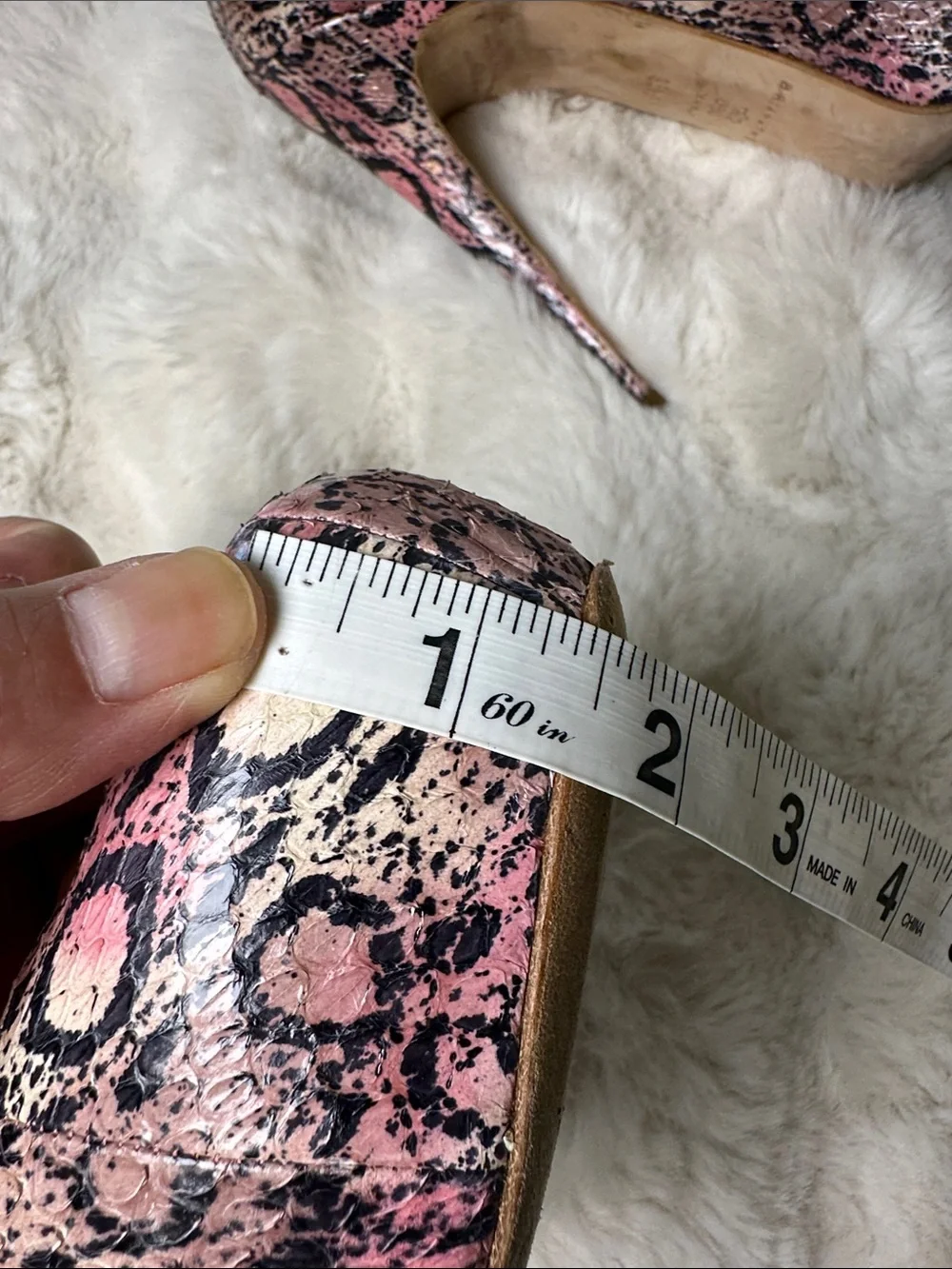 Brian Atwood Snakeskin Platform Pump
